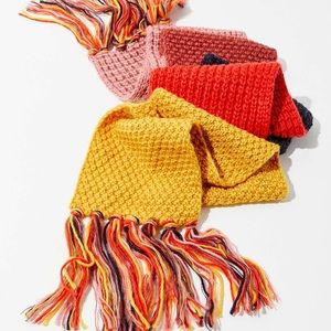 ISO Color Block Knit Scarf Urban Outfitters
